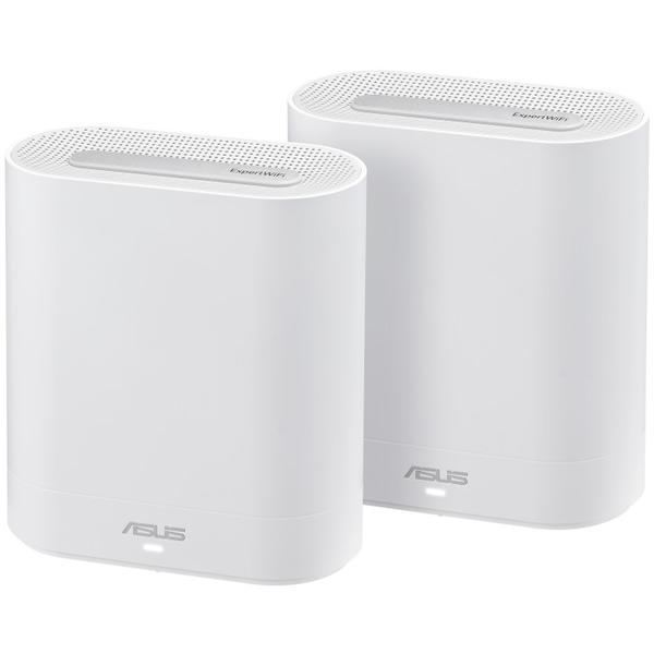 Sistem Wi-Fi Mesh Business ASUS ExpertWiFi EBM68 2PK, AX7800, Tri-Band, Quad-Core 1.7GHz CPU, 256MB/1GB Flash/RAM, 2.5G port, OFDMA, Beamforming, 8 SSIDs, guest portal customizat, Commercial-Grade Network Security & VPN, AiMesh, montare perete