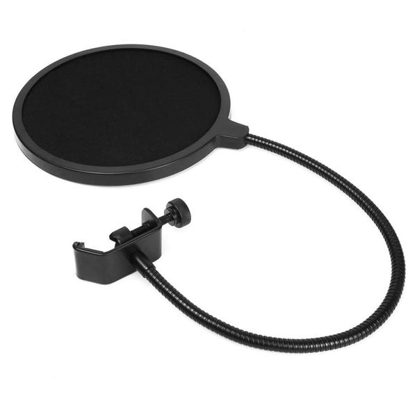 Microfon profesional Media Tech MT397S, cu accesorii pentru studio si streaming (Negru)