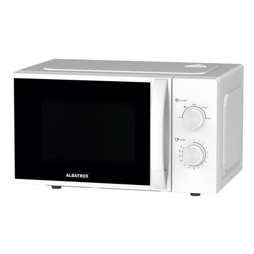 Cuptor cu microunde Albatros MWA-20MC4, 20 L, 700 W, 5 trepte, Temporizator, Iluminare interioara (Alb)