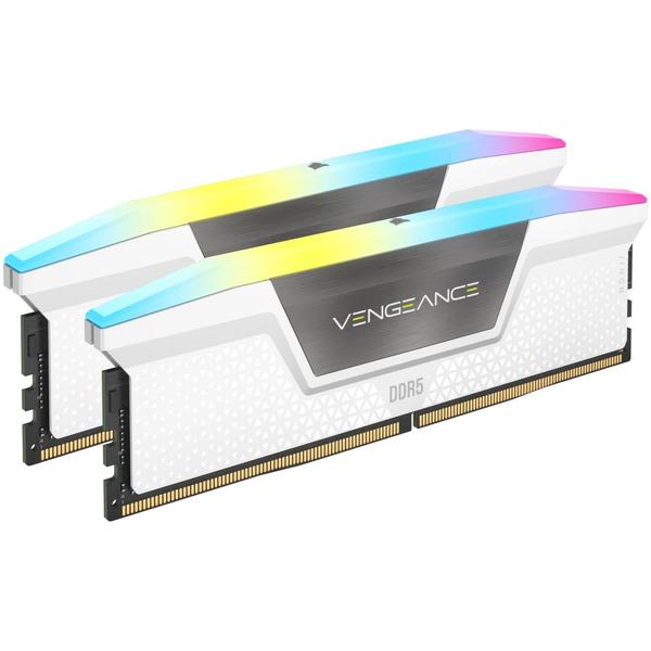 Memorie Corsair Vengeance STD PMIC XMP 3.0 White Heatspreader, 32GB (2x16GB), DDR5, 6400MT/s, CL 36, RGB