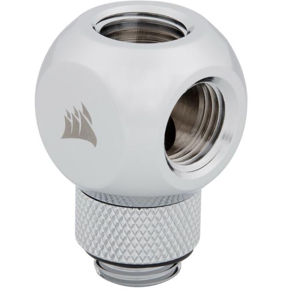 Adaptor Rotativ Corsair Hydro X Series XF Racord tip Y (Alb)
