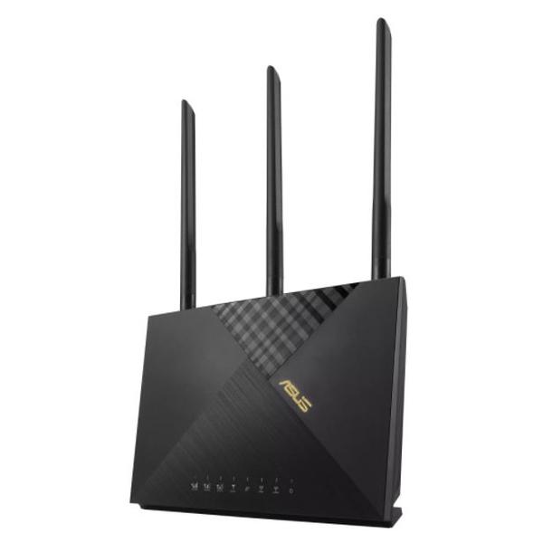 Router Wireless ASUS 4G-AX56, Gigabit, Dual Band, WiFi 6, 4G, 1800 Mbps, 3 Antene externe (Negru)