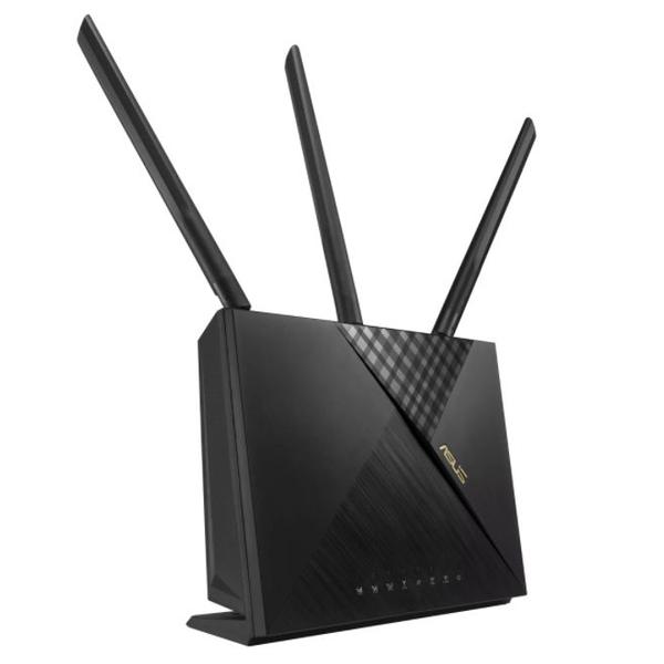 Router Wireless ASUS 4G-AX56, Gigabit, Dual Band, WiFi 6, 4G, 1800 Mbps, 3 Antene externe (Negru)