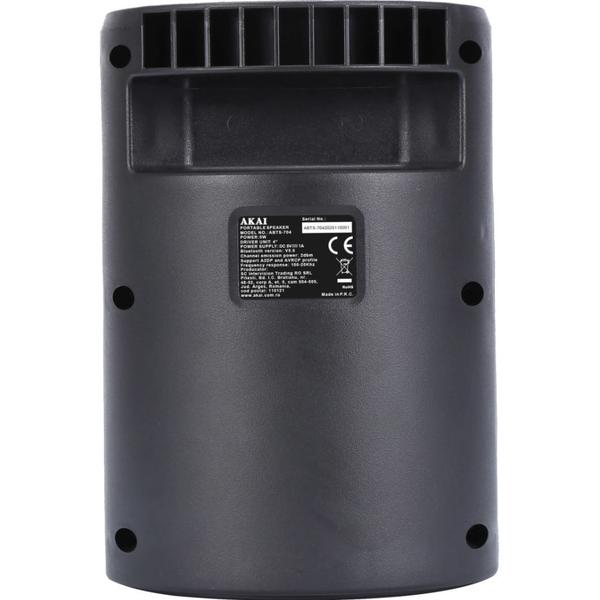 Boxa Portabila Activa Akai ABTS-704, Bluetooth 4.2, Radio FM (Negru)