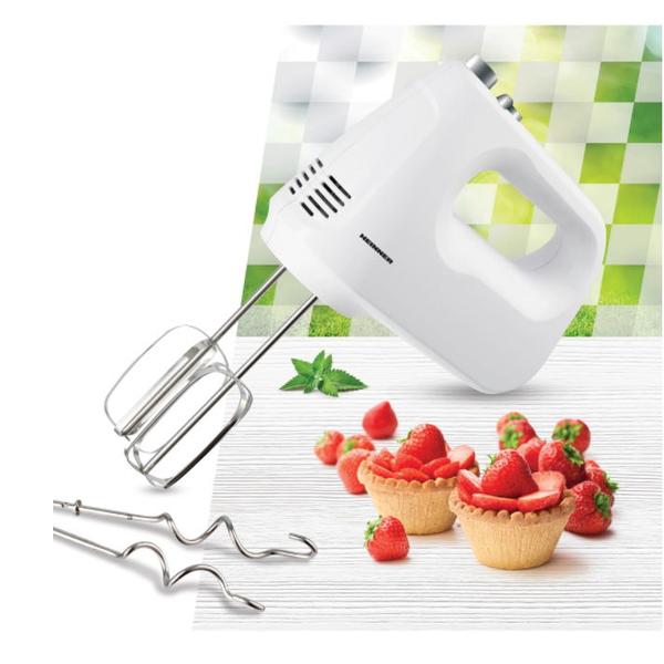 Mixer de mana Heinner White Blossom HM-250WHSL, 250 W, 6 Viteze + Turbo (Alb)