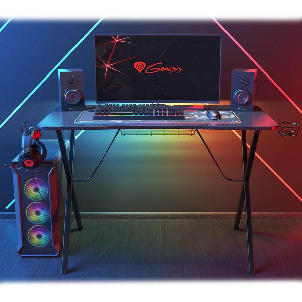 Birou Gaming Genesis Holm 200 RGB (Negru)