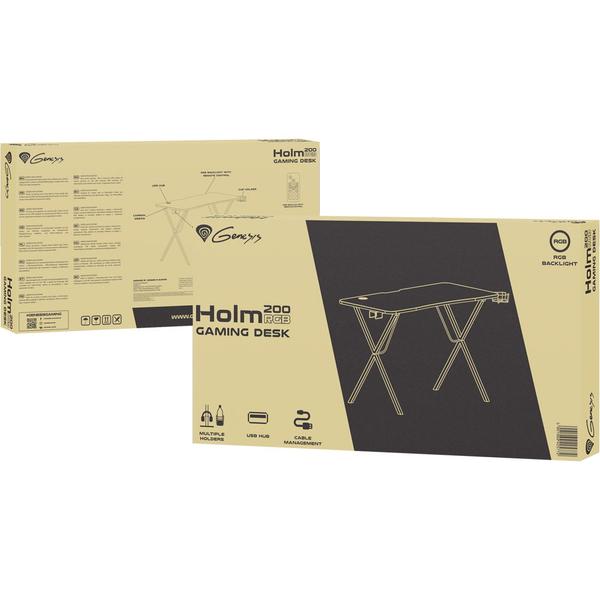 Birou Gaming Genesis Holm 200 RGB (Negru)