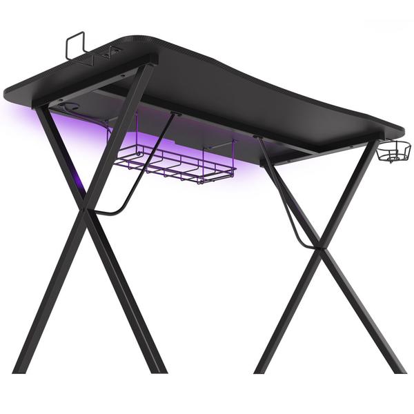 Birou Gaming Genesis Holm 200 RGB (Negru)