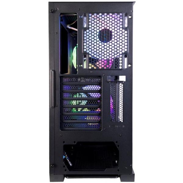 Carcasa Inaza Prism, Middle Tower, Iluminare ARGB, Tempered glass (Negru)