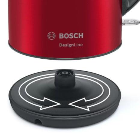 Fierbator de apa Bosch TWK3P424, 1.7 L, 2400 W (Rosu/Negru)