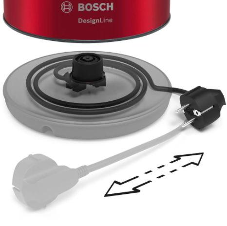 Fierbator de apa Bosch TWK3P424, 1.7 L, 2400 W (Rosu/Negru)