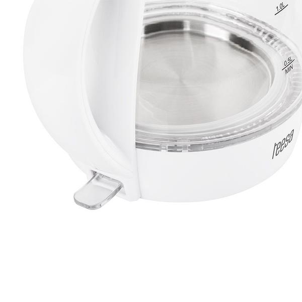 Fierbator de apa Teesa TSA1511W, 2200 W, 1.7 l, Sticla (Alb)