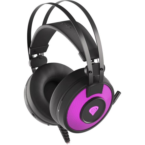 Casti Gaming Genesis Neon 600 RGB, Microfon (Negru)
