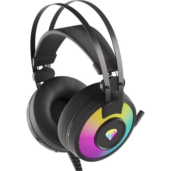 Casti Gaming Genesis Neon 600 RGB, Microfon (Negru)