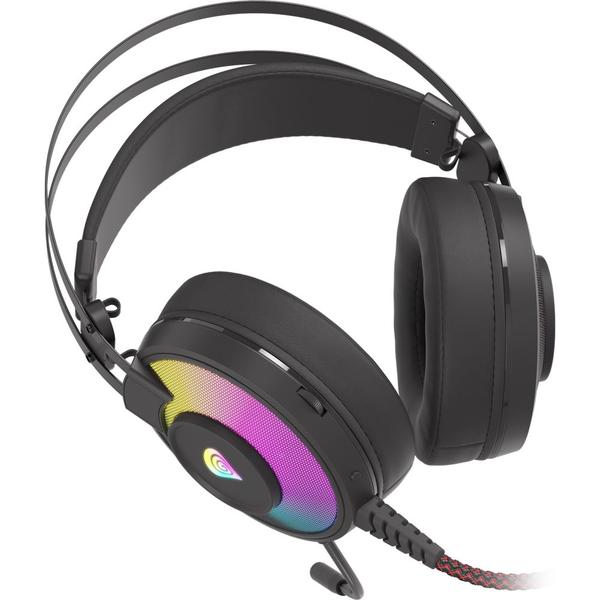 Casti Gaming Genesis Neon 600 RGB, Microfon (Negru)