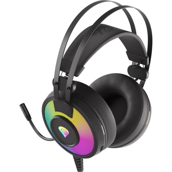 Casti Gaming Genesis Neon 600 RGB, Microfon (Negru)