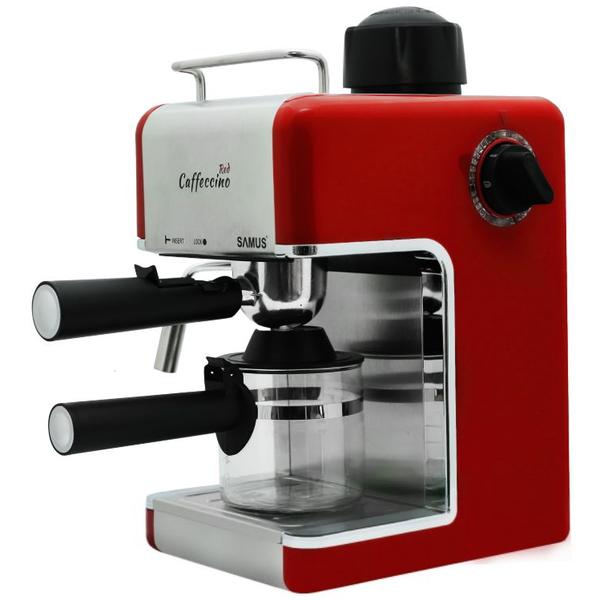Espressor Samus CAFFECCINO RED, 800 W, 0.24 L (Rosu/Argintiu)