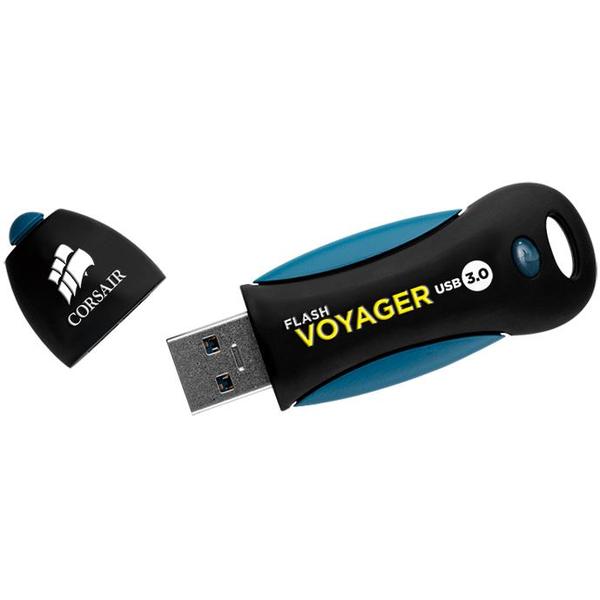 Stick USB Corsair Voyager V2, 64GB, USB 3.0 (Negru/Albastru)