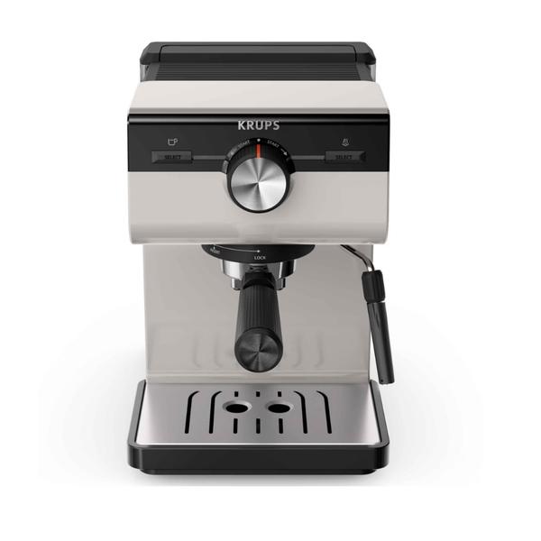 Espressor manual Krups Authentic C40 XP381B10, 15 bari, rezervor apa detasabil 2 L, duza spumare lapte, functie apa fierbinte, oprire automata (Gri)