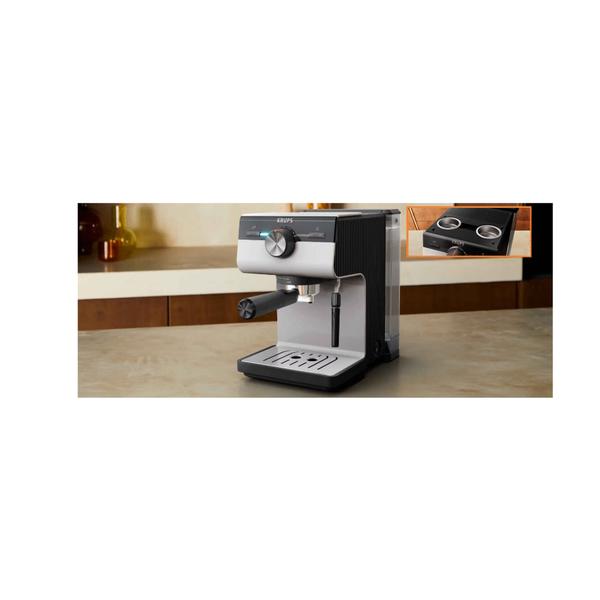 Espressor manual Krups Authentic C40 XP381B10, 15 bari, rezervor apa detasabil 2 L, duza spumare lapte, functie apa fierbinte, oprire automata (Gri)