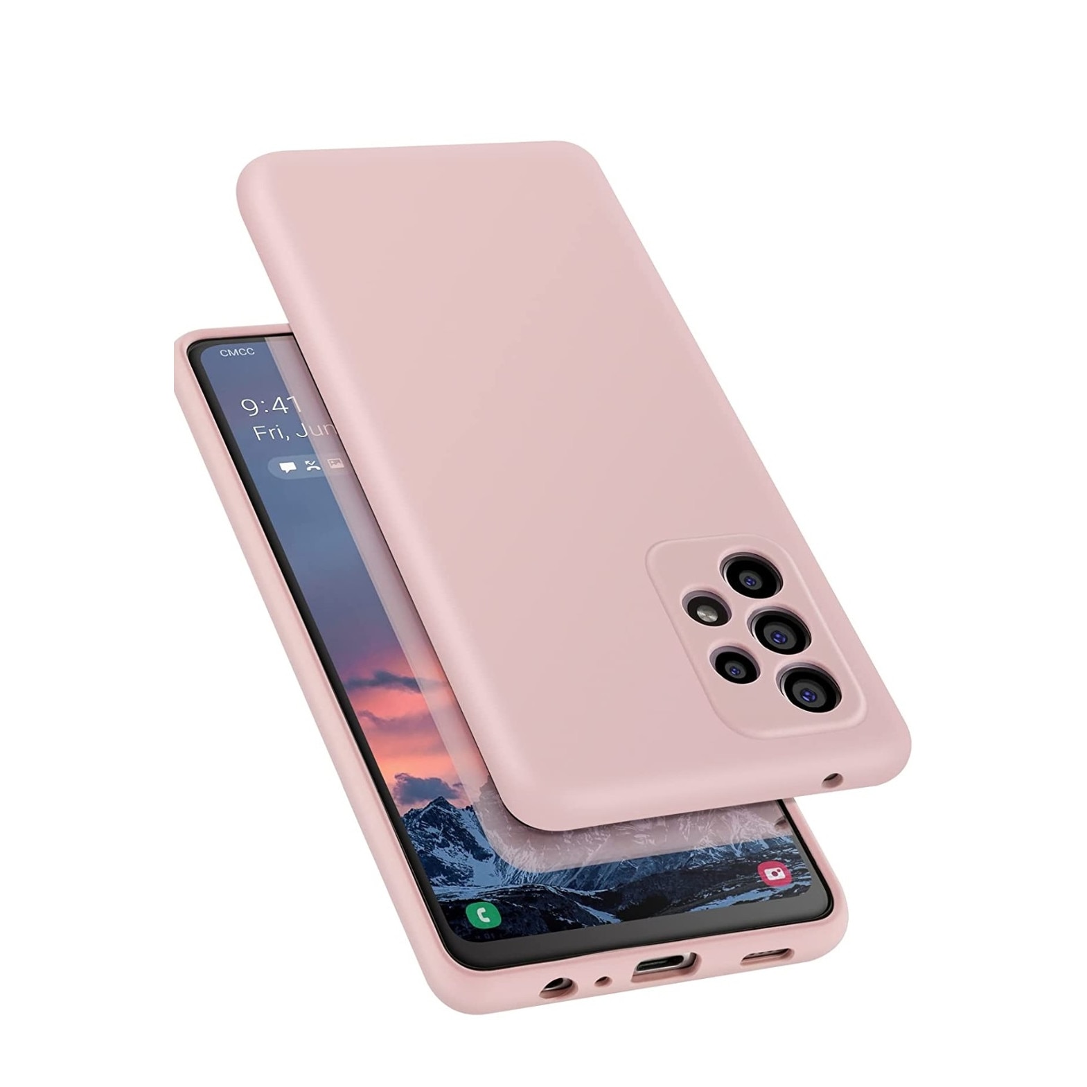 Husa silicon antisoc cu microfibra in interior compatibila cu Samsung Galaxy A33 5G Roz