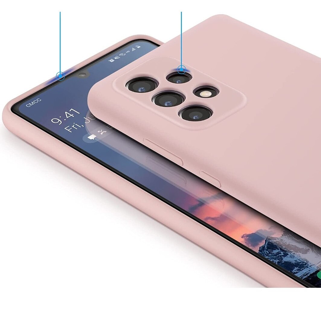 Husa silicon antisoc cu microfibra in interior compatibila cu Samsung Galaxy A33 5G Roz