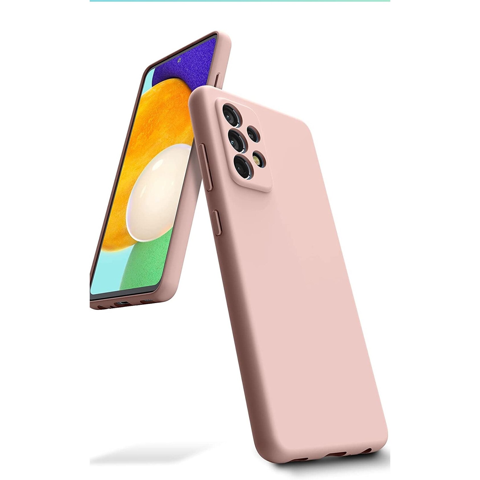 Husa silicon antisoc cu microfibra in interior compatibila cu Samsung Galaxy A33 5G Roz