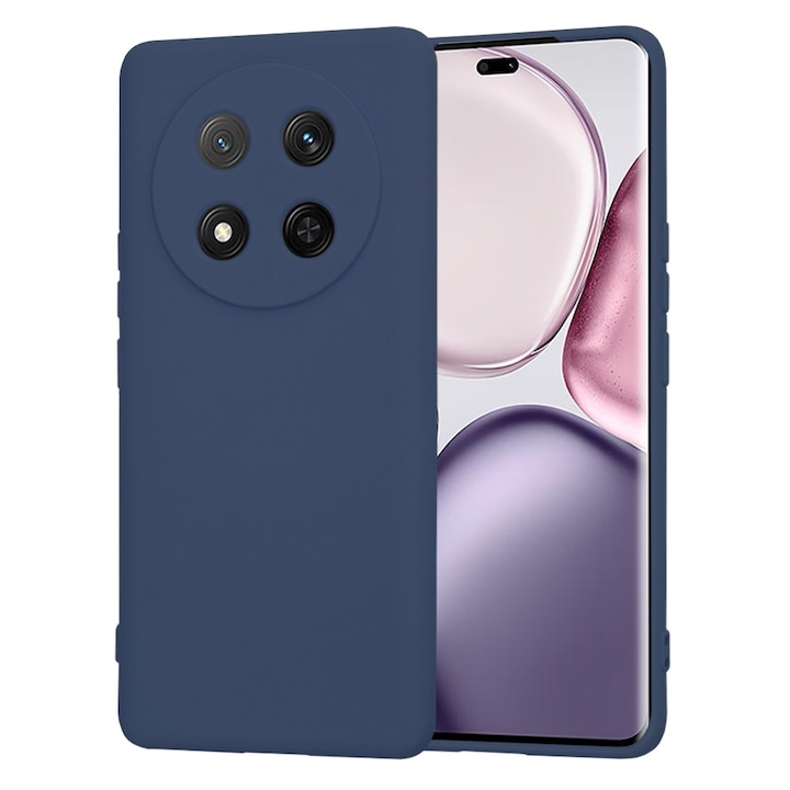 Husa pentru Honor Magic 7 Lite Daden® Silicon SoftFlex, Ultra Slim, Protectie sporita, Interior de microfibra, Albastru