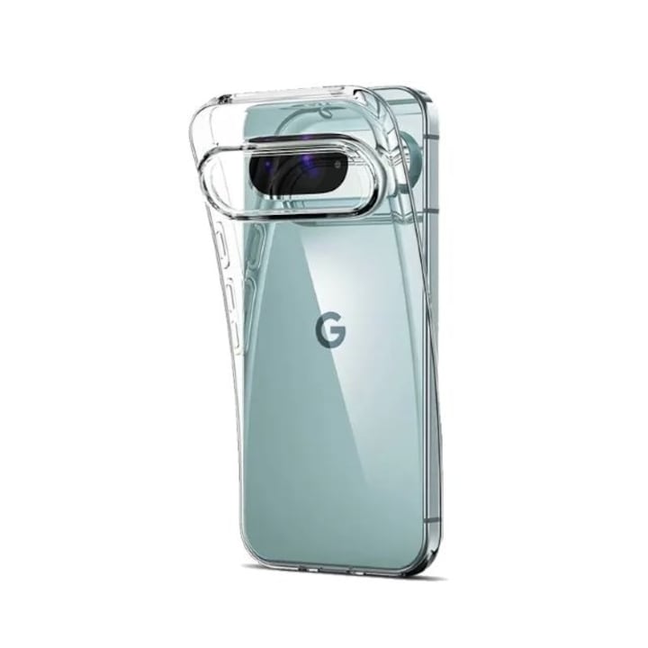 Husa pentru Google Pixel 9 Pro XL Daden® Transparent Clear, Protectie Camera, Antisoc, Transparenta