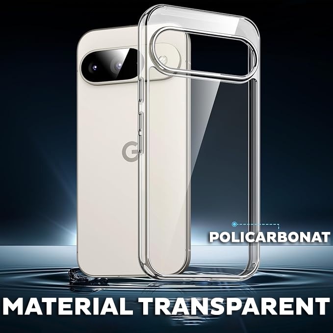 Husa pentru Google Pixel 9 Pro XL Daden® Transparent Clear, Protectie Camera, Antisoc, Transparenta