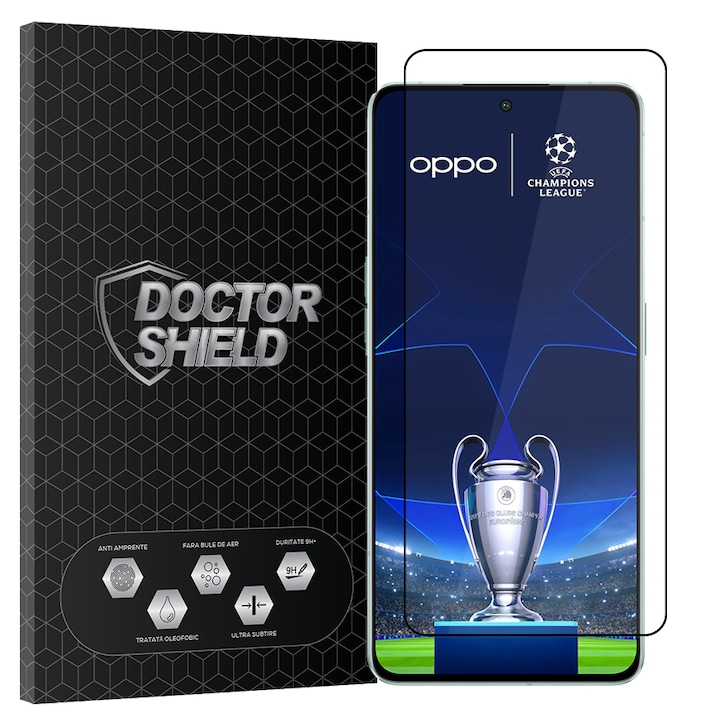 Folie Sticla Dr.Shield, Compatibil OPPO Reno8 Pro 5G, Full Glue, Protectie Profesionala 2.5D