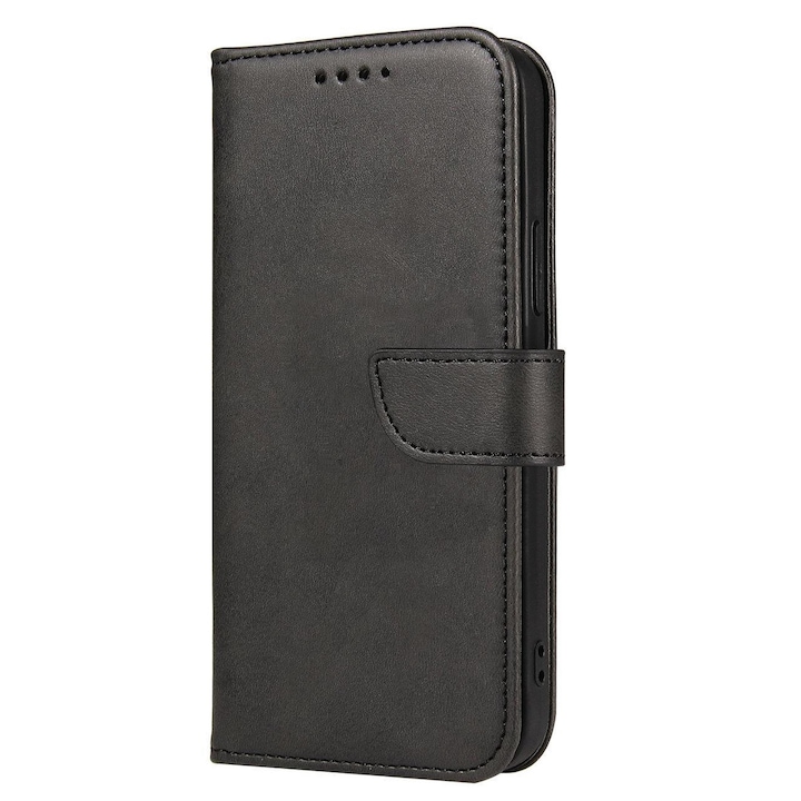 Husa Magnet Wallet Stand compatibila cu Honor X6a Black