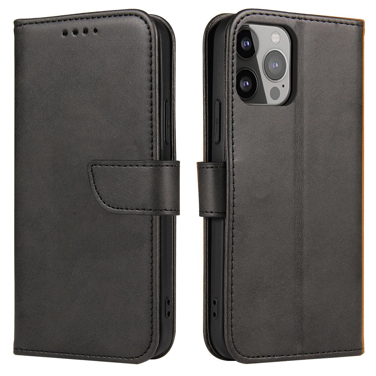 Husa Magnet Wallet Stand compatibila cu Honor X6a Black