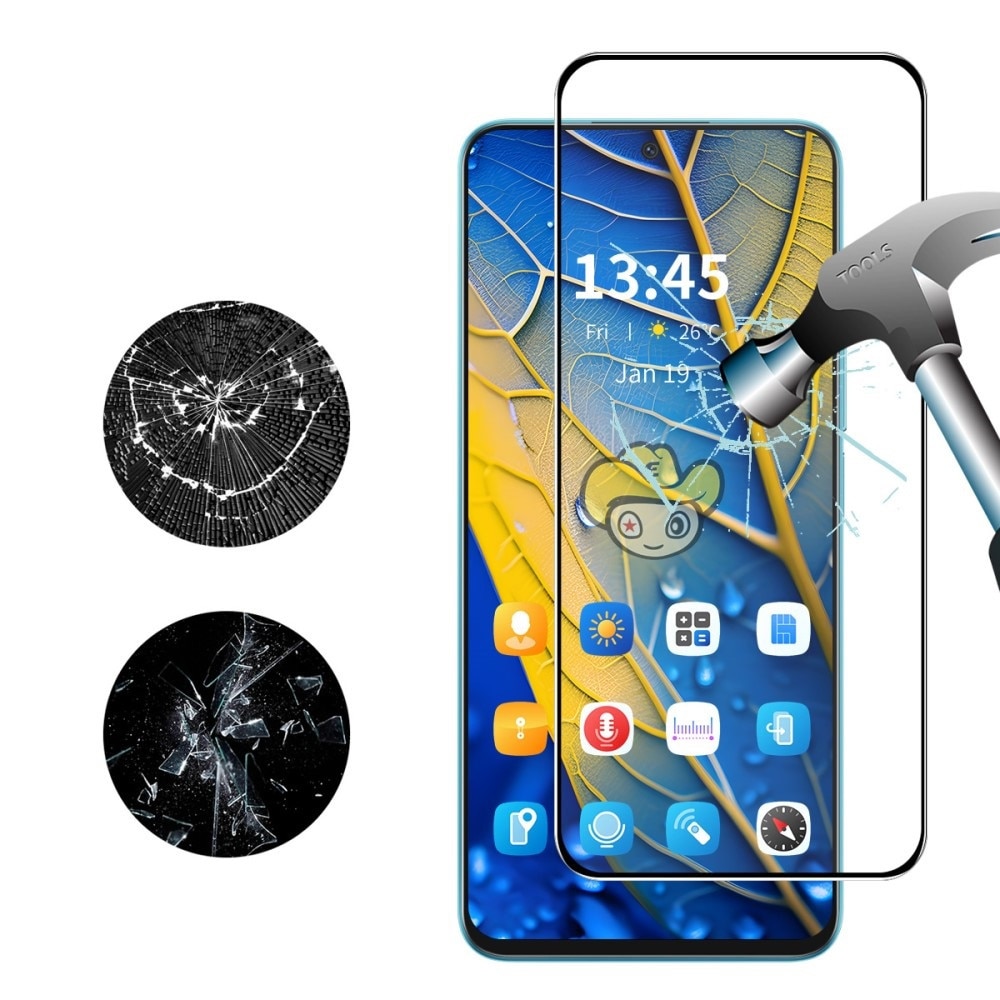 Folie protectie ENKAY pentru Xiaomi Redmi Note 13 5G / 4G, 9H, 2.5D