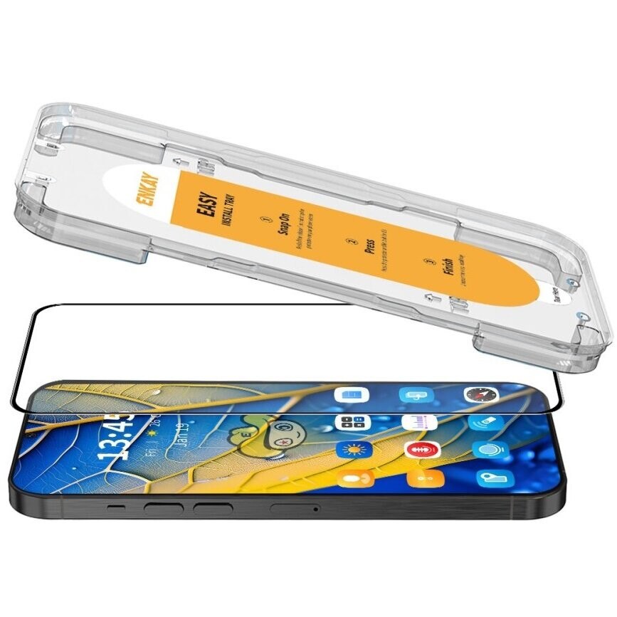 Folie protectie ENKAY pentru Xiaomi Redmi Note 13 5G / 4G, 9H, 2.5D