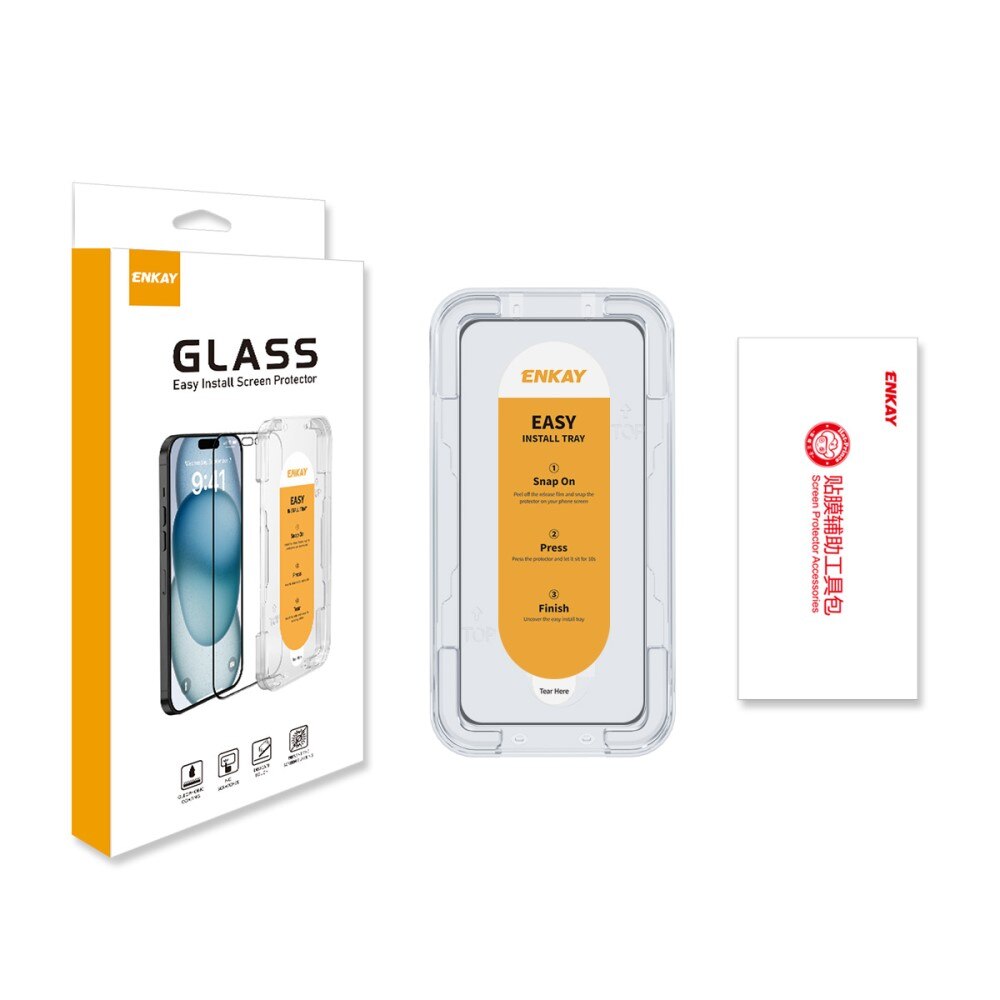 Folie protectie ENKAY pentru Xiaomi Redmi Note 13 5G / 4G, 9H, 2.5D