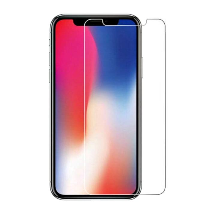 Folie de sticla transparenta compatibila cu Sony Xperia 5, Case Friendly, HQClear, Full Glue, rezistenta 9H