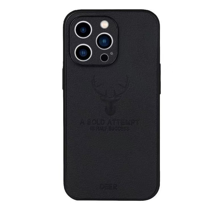 Husa de telefon, Xyxanmo, Piele, Pentru iPhone 14 Plus, Negru