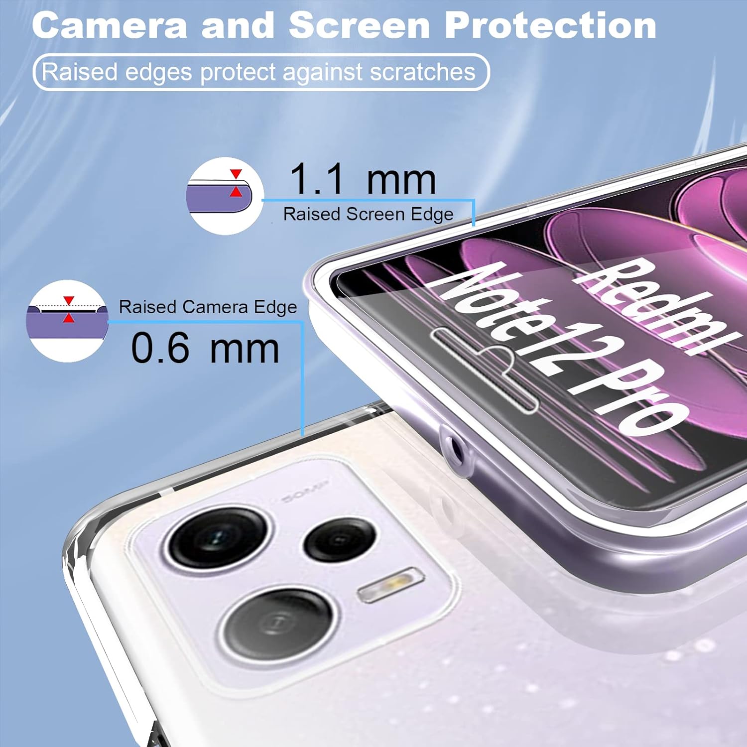 Husa 360 compatibila cu Xiaomi Redmi Note 12 Pro - V2 Transparent fata si spate