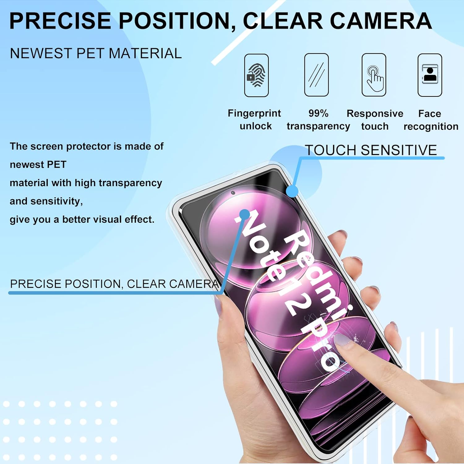 Husa 360 compatibila cu Xiaomi Redmi Note 12 Pro - V2 Transparent fata si spate