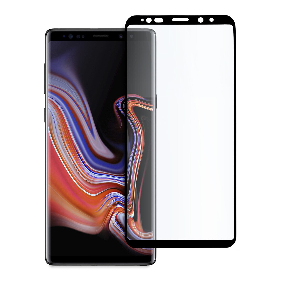 Folie de Sticla pentru Samsung Note 9, Full Glue, Full Cover, Negru
