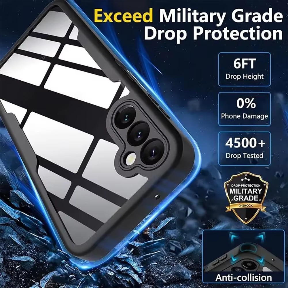 Husa 360 grade compatibila cu Xiaomi Redmi Note 13 Pro 4G, Cu protector de ecran inclus, Rezistenta la socuri, Anti-ingalbenire, Anti-zgarieturi, Durabila, Margini inaltate de 3mm, Negru/Transparent