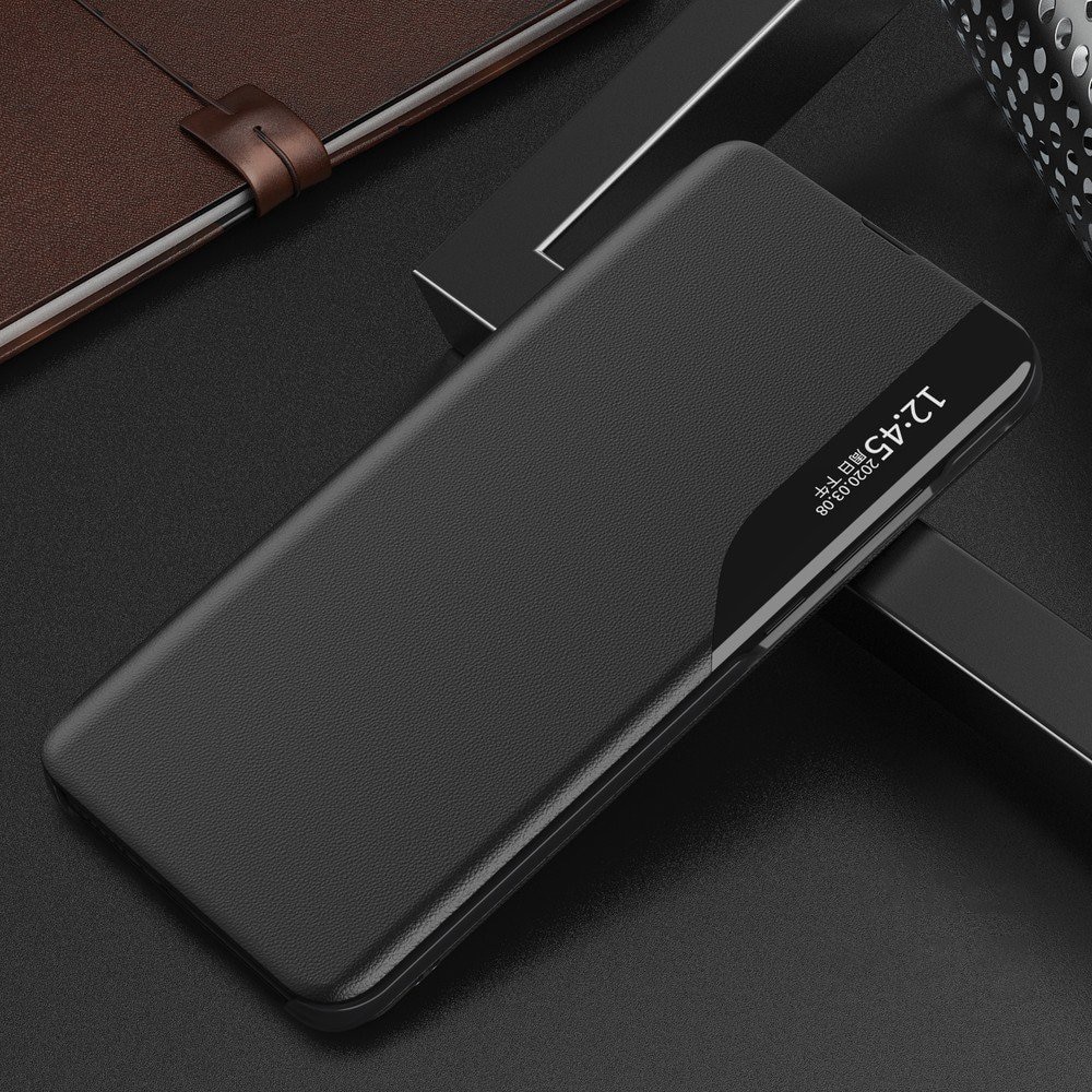 Husa Compatibil cu Telefon, Smart View G-Tech Compatibila cu Honor 90, Piele Ecologica, Stand, Negru