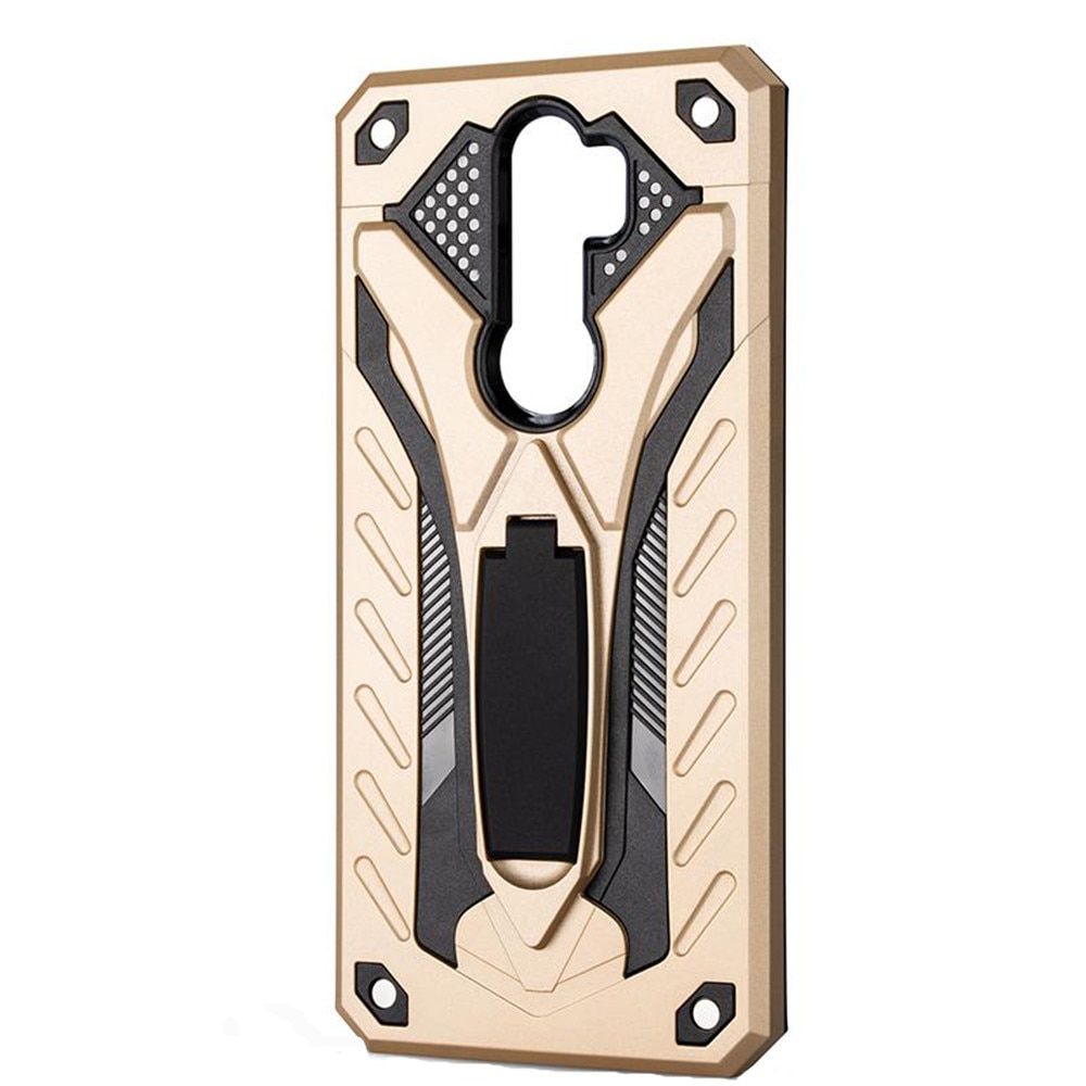 Husa G-TechShield compatibila cu Xiaomi Redmi Note 8 Pro, Armor Antishock, 360 Defender, Protectie sporita, Suport tip stand, Rosewood