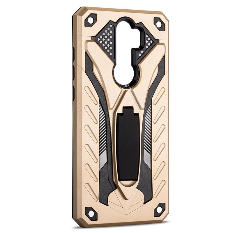 Husa G-TechShield compatibila cu Xiaomi Redmi Note 8 Pro, Armor Antishock, 360 Defender, Protectie sporita, Suport tip stand, Rosewood