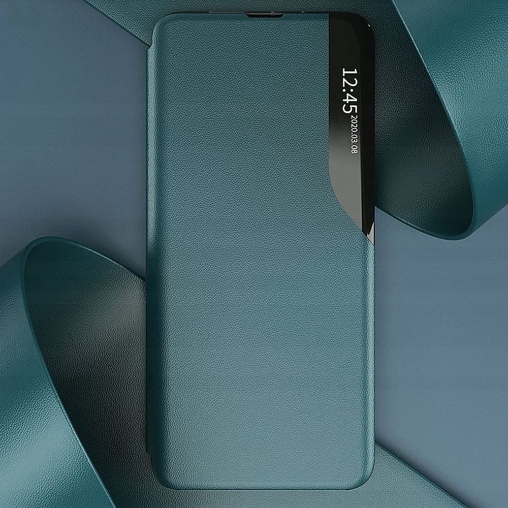 Husa Compatibil cu Telefon, Smart View G-Tech Compatibila cu Honor 90, Piele Ecologica, Stand, Verde Inchis
