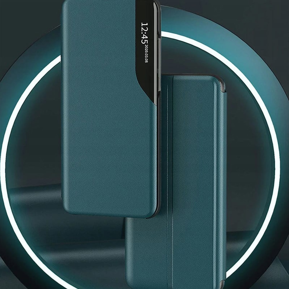Husa Compatibil cu Telefon, Smart View G-Tech Compatibila cu Honor 90, Piele Ecologica, Stand, Verde Inchis