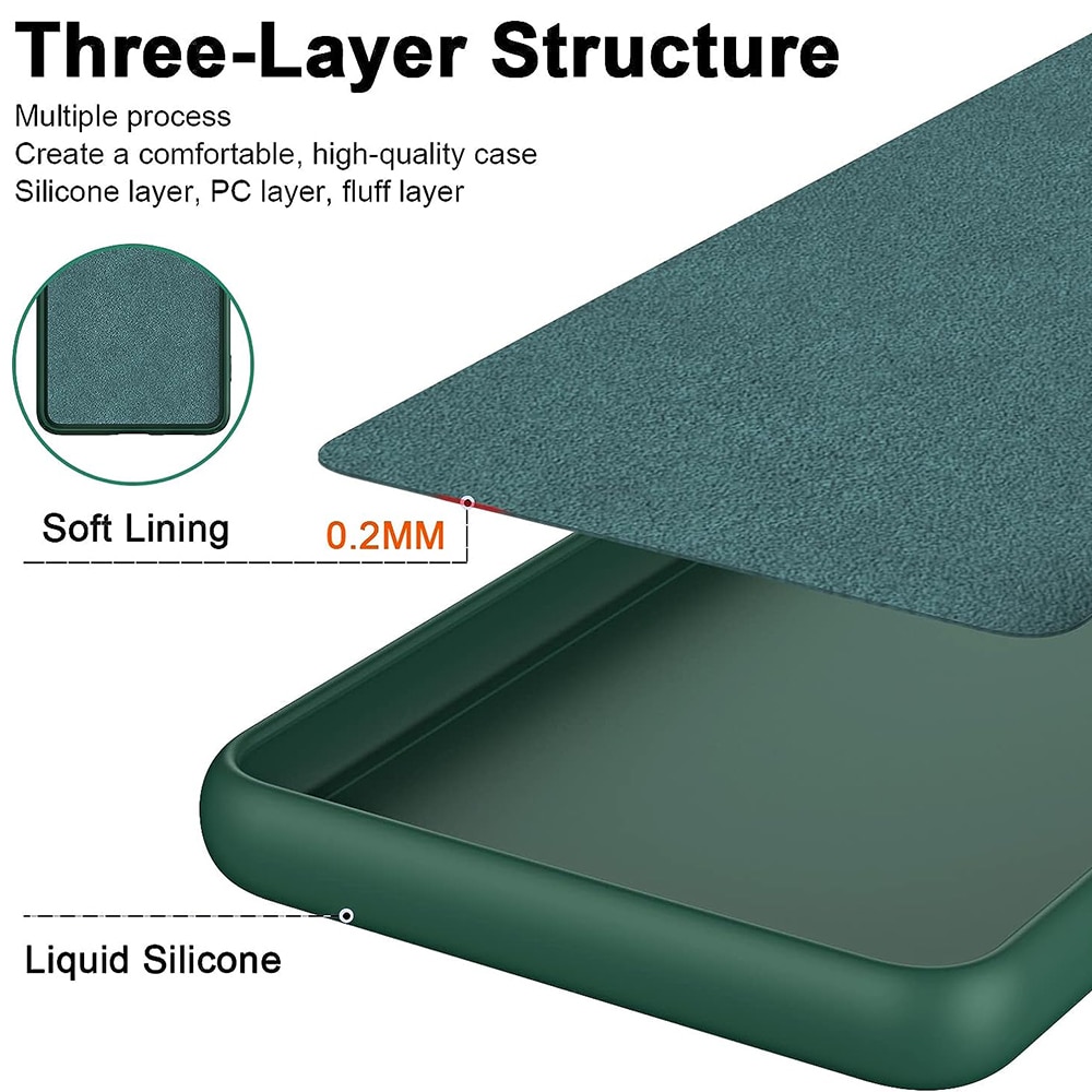 Husa Jelly Silicone Compatibil cu Xiaomi Redmi note 12 4G, Interior de microfibra, Flexibila, Verde Inchis