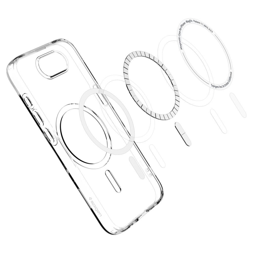 Husa premium pentru iPhone 17e / 16e Spigen - Liquid Crystal Magsafe - Transparent