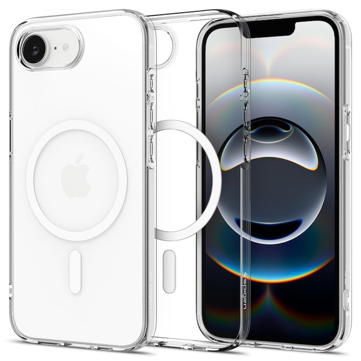 Husa premium pentru iPhone 17e / 16e Spigen - Liquid Crystal Magsafe - Transparent